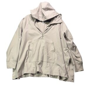 Athleta Glacier Handkerchief Poncho Hooded Beige SzM Gorpcore Athleisure minimal